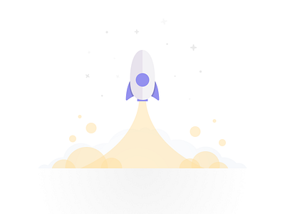 Get Started empty state illustration interface mobile motivation onboarding rocket space success ui ux