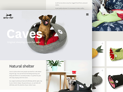 BITE my PET animal cat design dog page pet product webdesign website