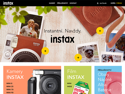 INSTAX homepage camera instax photo polaroid site web webdesign