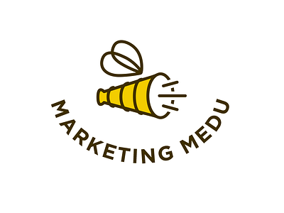 Honey marketing bee branding honey identity logo logotype marketing megaphone site website yellow