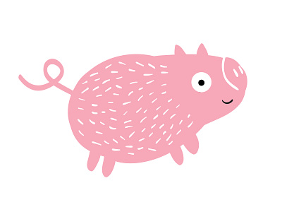 Piggy mascot animal brand illustration macot pig piggy pink
