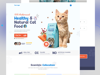 Cat Food Website UI Template ui