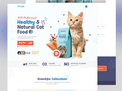 Cat Food Website UI Template