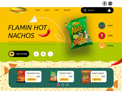 Chips Company Website UI Template ui
