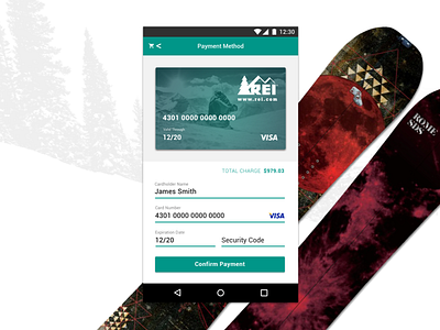 REI Android Credit Card Form