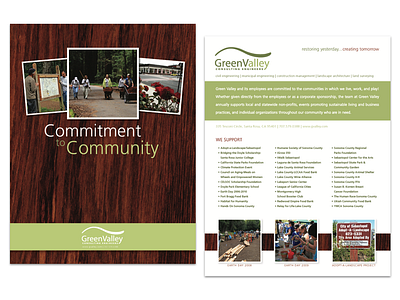 GreenValley Community Commitment information sheet flyer