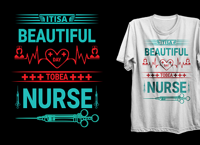 Nurse T-Shirt Design 3d animation branding graphic design logo motion graphics nurse t shirt design t shirt design ui