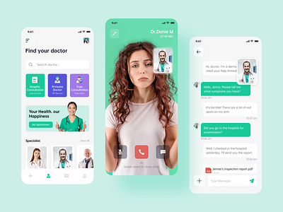 Online Healthcare Mobile App app design doctor doctors healthy medical treatment ui