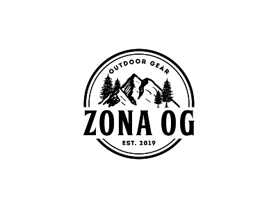 Zona og arizona classic logo illustration logo mountaine outdoor logo tree logo vintage logo