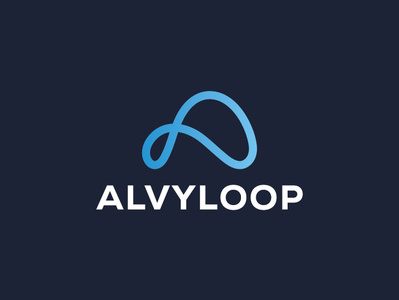 Alvyloop a logo logo 2d loogdesign lgoodesign loop logo minimal logo technology logo