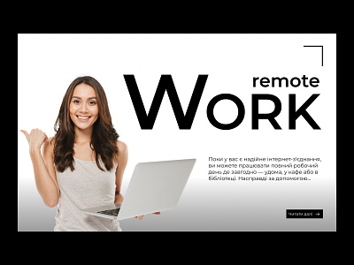 Remote WORK article design minimalism profession remote work simple style title ui ux