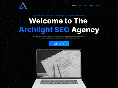 Arclight SEO Agency Landing Page Web Design