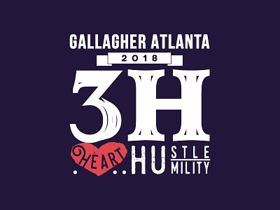 Typographic Poster Design for Gallagher Atlanta creative design illustration poster purple typography