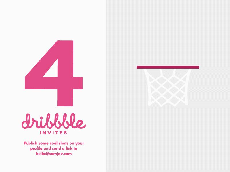 4 Dribbble Invites Available animation animation 2d basketball dribbble invitation dribbble invitations dribbble invite dribbble invite giveaway dribbble invites gif gif animated giveaway illustration