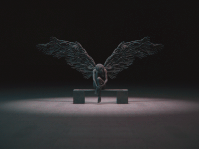Angel statue after effect animation c4d daily render motion design turbulencefd