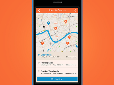AdNotes App app blue free ios7 map notes orange print share student