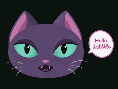 Hello Dribbble cats design digital art hello hellodribbble illustration