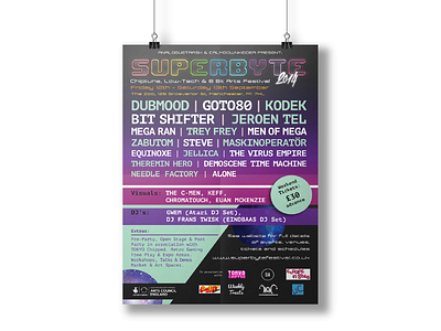 Superbyte 2014 Poster 80s chiptune event festival manchester poster promotional retro superbyte