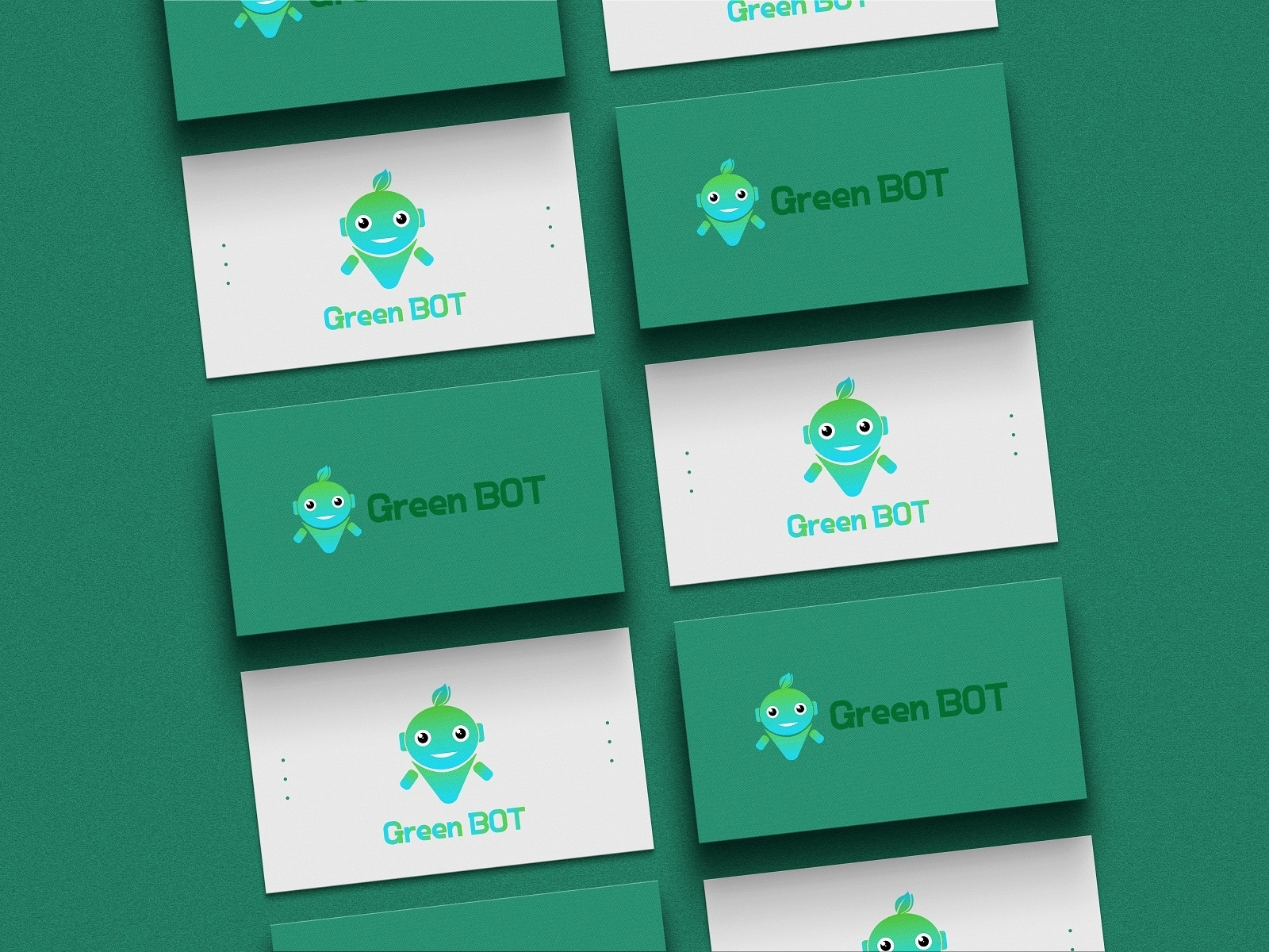 Green Bot Logo design, Logo design, Logo mock up by Ahsanul shawon on ...