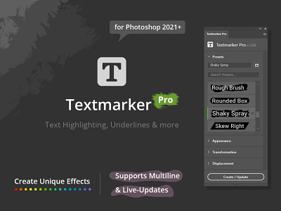 Textmarker Pro for Adobe Photoshop 2021+