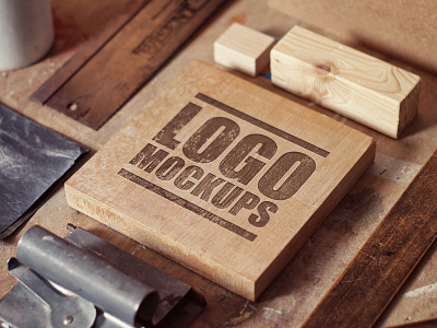 Perspective Logo Mockups badge branding corporate crafting logo mock up mockup mockups perspective texture vintage wood