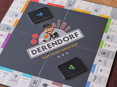 Monopoly - Derendorf Redesign board cards derendorf design düsseldorf game material money monopoly play properties quad fold