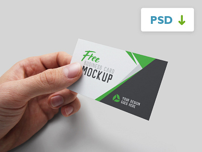 Free Business Card Mockup bizcard business businesscard card handheld hands mock up. print mockup printed psd realistic stack