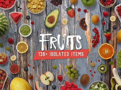 Fruits - Isolated Food Items apple creator fresh fruit fruits fruity isolated mock up mockup objects psd scene