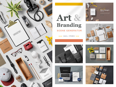 Art & Branding Scene Generator art brand design brand identity branding card mockup corporate design corporate identity flatlay items mockup papers scene scene creator scene generator shadows stationery