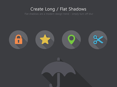 Create Long/Flat Shadows with Shadowify addon angle color icons extension flat flat design flat shadow generator global light icon light long shadow photoshop shadow shadows trend ui uiux