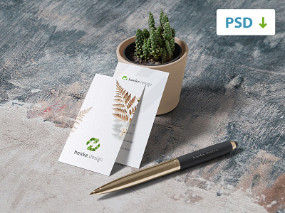 Free Business Card Mockup 2/4