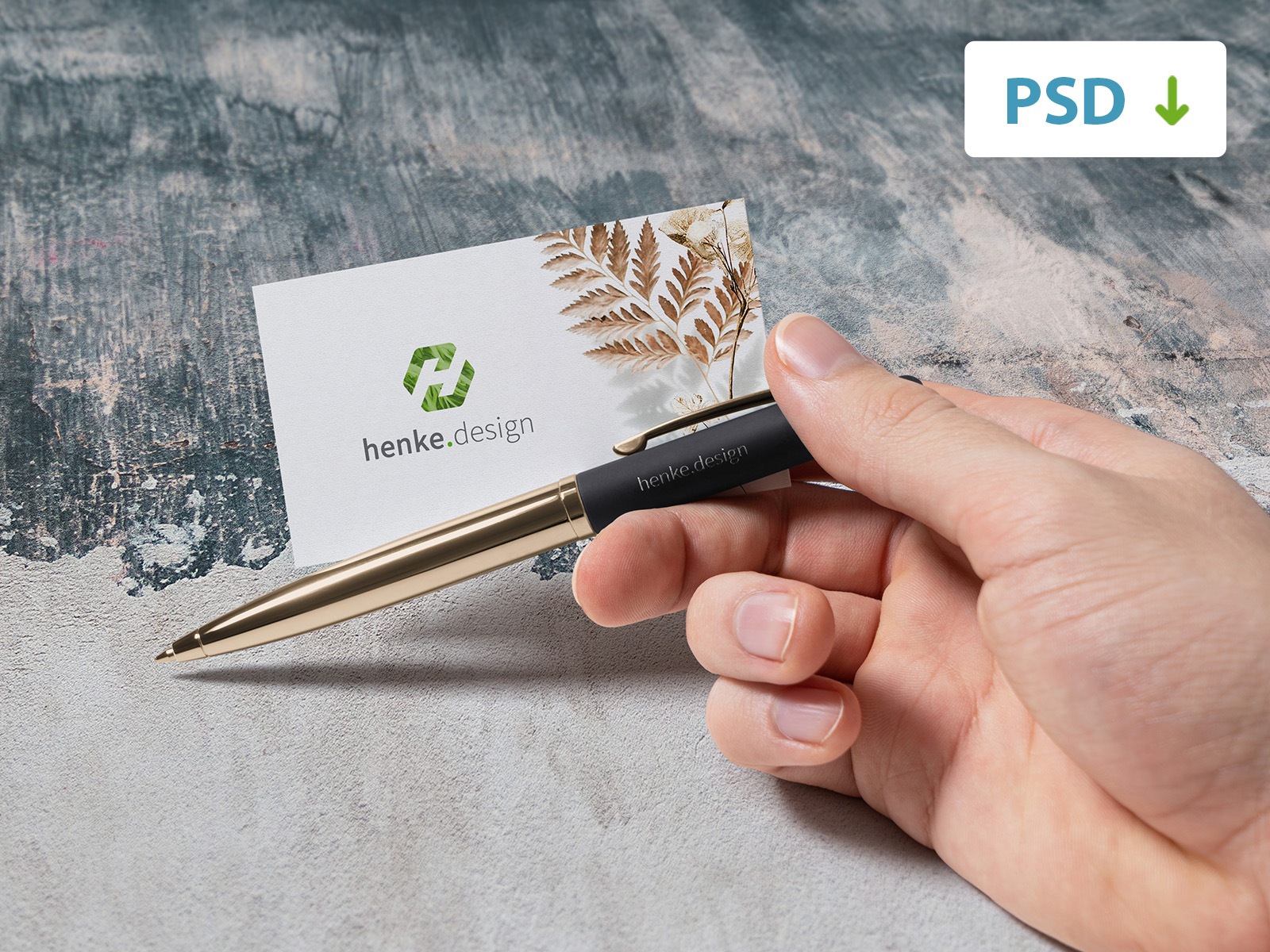 Download Free Business Card Mockup 3/4 by Simon Henke on Dribbble