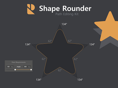 Shape Rounder - Example for filtering points by angle addon curve edge extension panel path photoshop photoshop addon plugin rounding script shape rounder shaperounder soft star vectorgraphics
