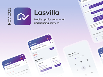 Mobile App for Housing and Communal Services accounts mobile dashboard mobile icon design messenger mobile mobile app design mobile design mobile prototype uxui mobile
