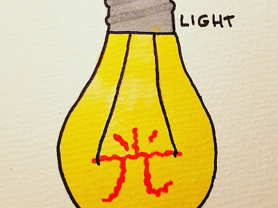 光 Light calligraphy drawing illustration inktober japanese kanji light 光