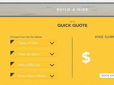 Quote Call to Action design hiking quote web