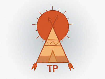 TP arrow illustration sun teepee vector