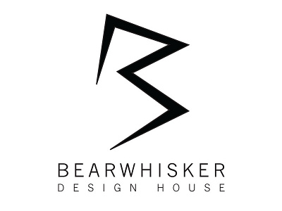 Bear Whisker Design House. Part.1 black identity logo thick