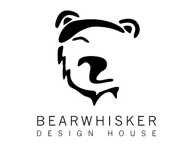 Bear Whisker Design House. Part.2 bear drawn hand identity logo whisker