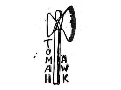 Tomahawk drawn hand hand lettering handmade illustration indian tomahawk wacom western