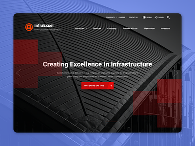 Infrastructure Web Site art direction branding design responsive responsive design responsive layout typography ui ux website wireframe design