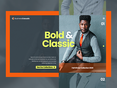 Business Wear Concept Exploration art direction branding business design responsive responsive design responsive layout typography ui ux website wireframe design