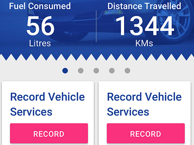 App for vehicles mobile app ui