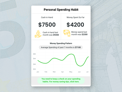 Card UI for Personal Money Management App