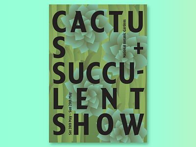 Cactus + Succulent Show Poster cactus graphic design illustration poster print type type design typography