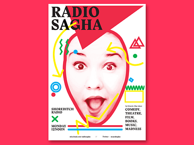 Radio Sagha Poster colours graphic design illustration poster print stanley type type design typography
