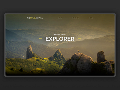 Become a real explorer. design interaction landing landingpage mountains parallax parallax scrolling principle sketch travel traveling ui uidesign user experience ux website