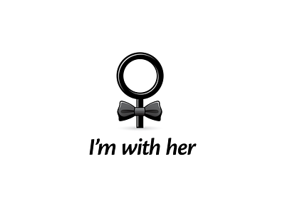 I'm with her bow tie equality gay pride justice lesbian lgbtq logo women ♀