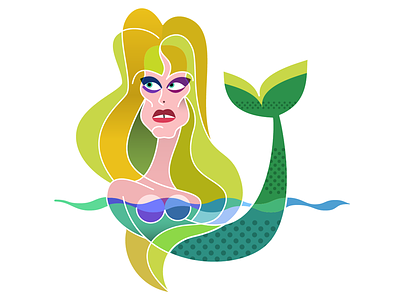 Hafnium Mermaid elements illustration mermaid