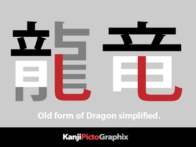 Dragon Simplified dragon japanese kanji
